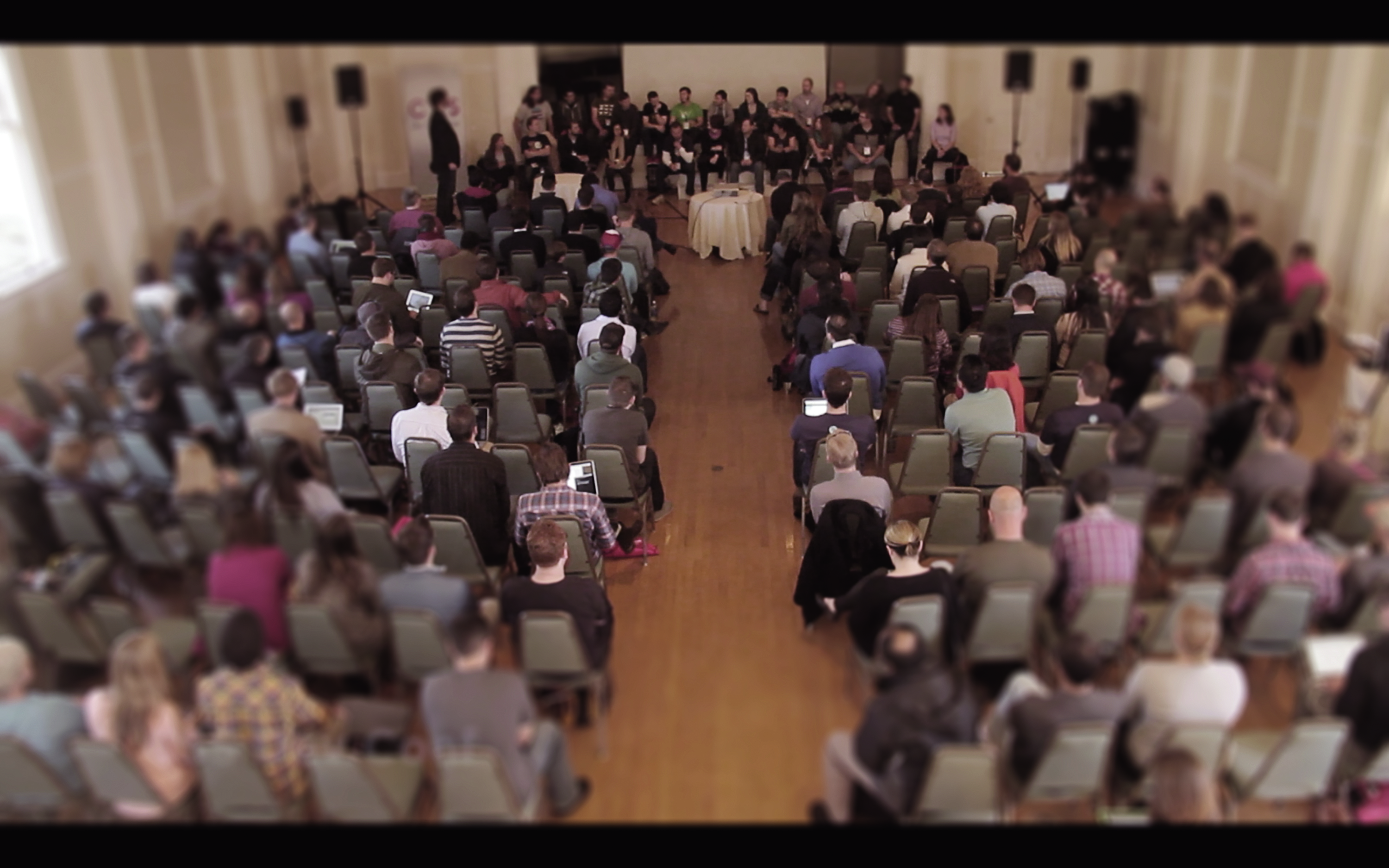 Image from above the crowd at the 2013 CSS Dev Conf in Colorado