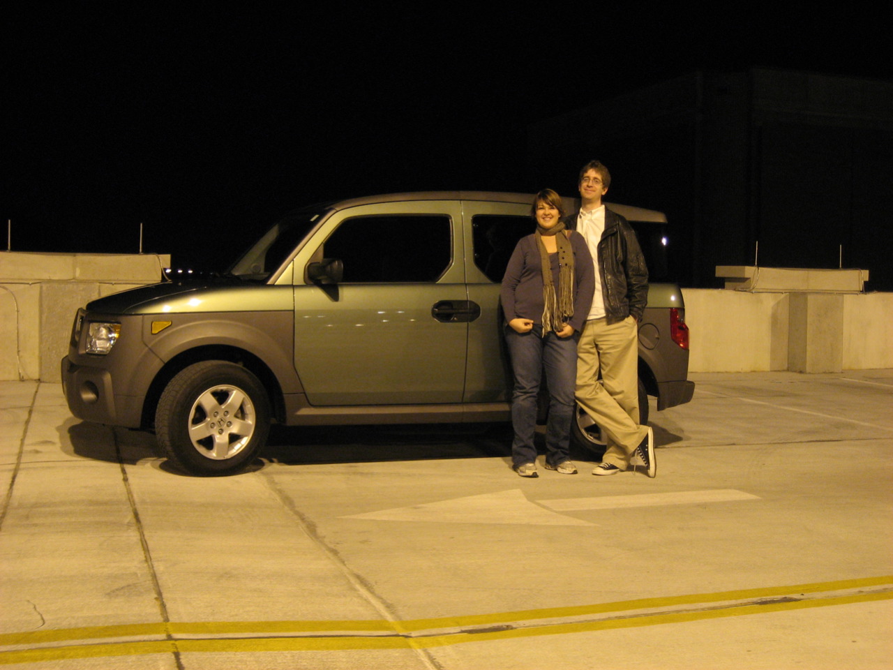 Christopher & Jessica with a new Honda Element