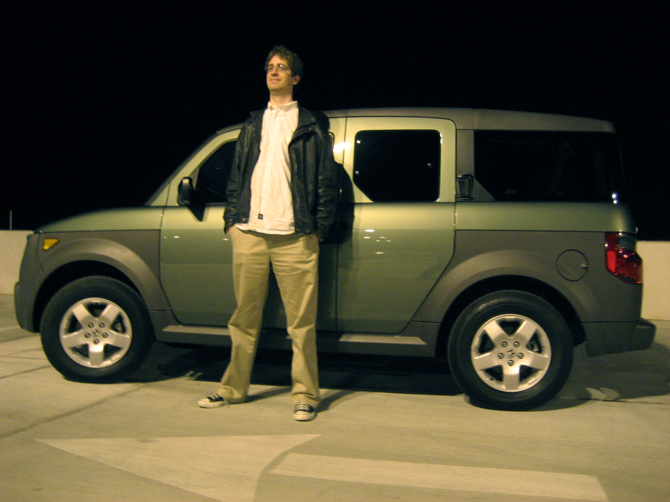 Christopher with a new Honda Element